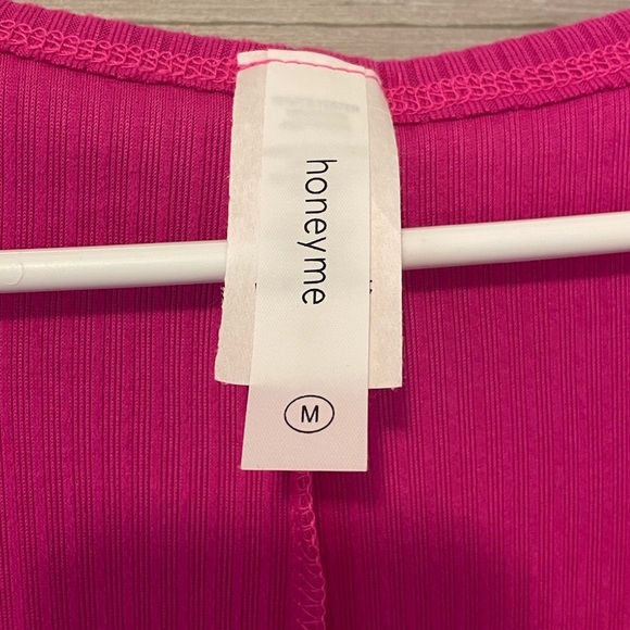 Honeyme Fuchsia Ribbed Cardigan - Picture 3 of 6